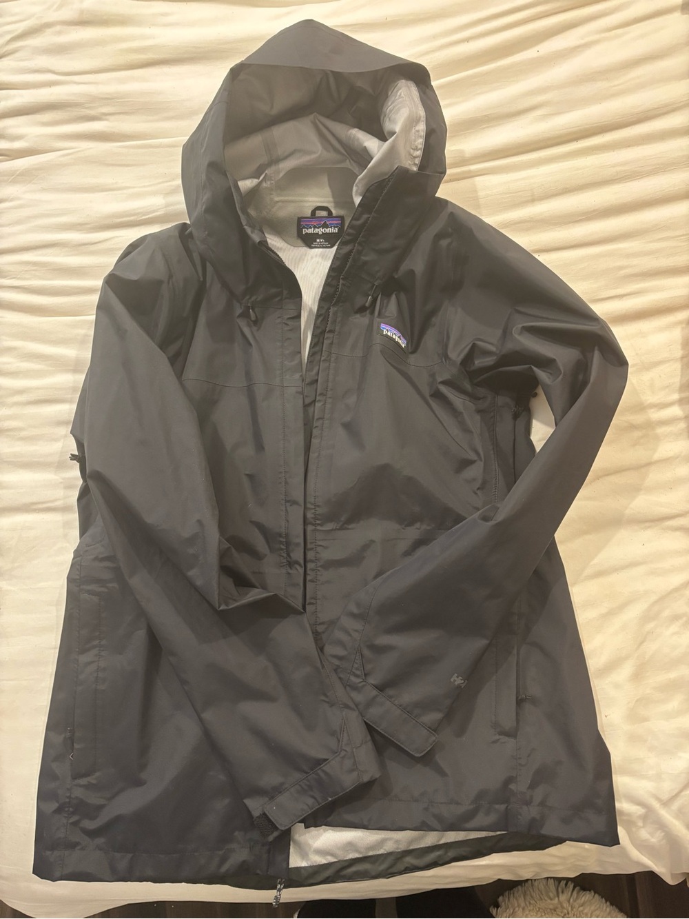 Patagonia Women's Black Hooded Raincoat